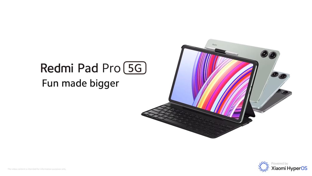 Introducing Redmi Pad Pro 5G: Immersive on-the-go entertainment with cellular data support and advanced 5G connectivity