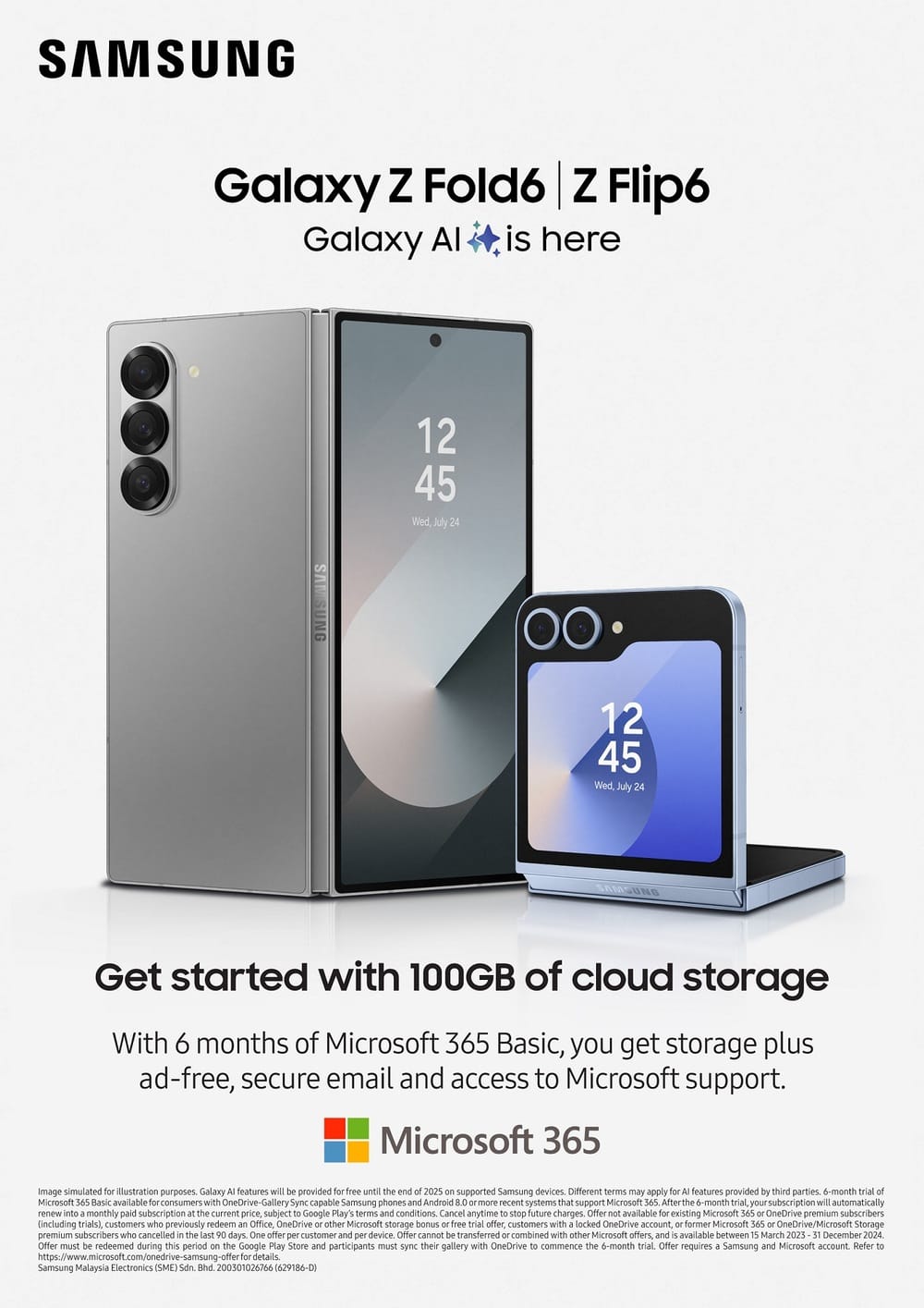 Unfold a World of Productivity with Microsoft 365 Promo on the New Galaxy Z Fold6 and Z Flip6!