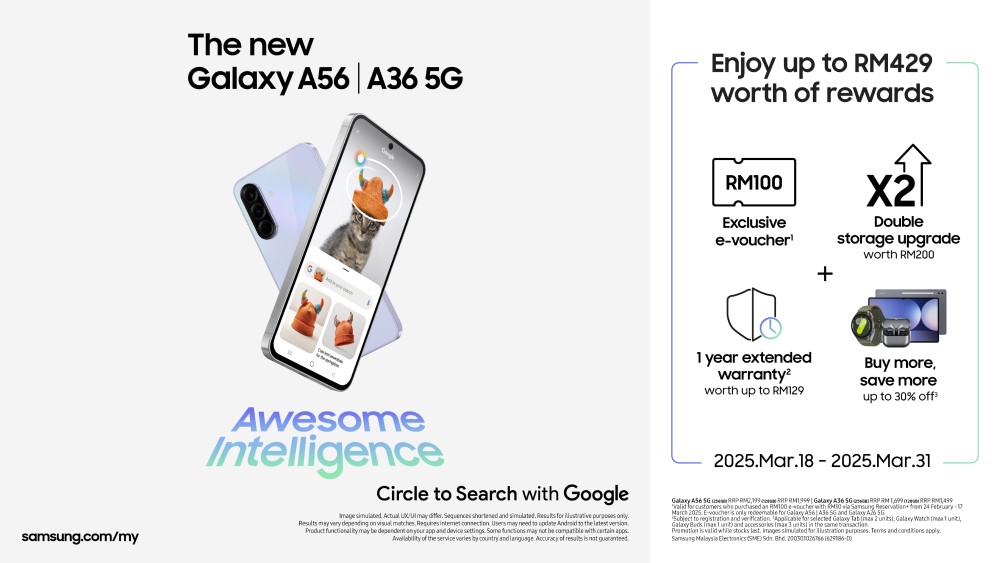 Introducing Awesome Intelligence, the Galaxy A56 5G, Galaxy A36 5G & Galaxy A26 5G, Available in Malaysia from 18 March 2025!